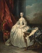 Charles Amedee Philippe Van Loo Portrait of Queen Marie Leczinska oil on canvas